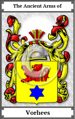 Vorhees Family Crest Download (JPG)  Book Plated - 150 DPI