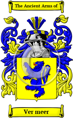 Ver meer Family Crest/Coat of Arms