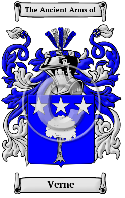 Verne Family Crest Download (JPG) Heritage Series - 600 DPI