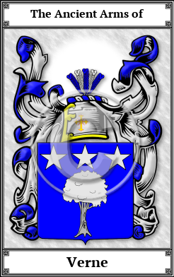 Verne Family Crest Download (JPG)  Book Plated - 150 DPI