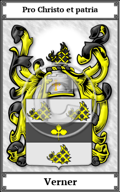 Verner Family Crest Download (JPG)  Book Plated - 150 DPI