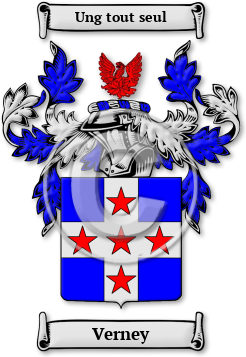 Verney Family Crest Download (jpg) Legacy Series - 150 DPI