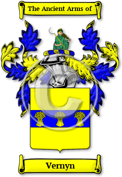 Vernyn Family Crest Download (jpg) Legacy Series - 150 DPI