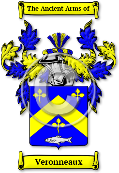 Veronneaux Family Crest Download (jpg) Legacy Series - 150 DPI