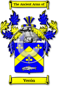 Verón Family Crest Download (jpg) Legacy Series - 150 DPI