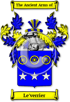 Le'verrier Family Crest Download (jpg) Legacy Series - 150 DPI