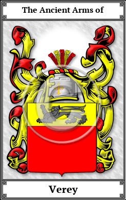 Verey Family Crest Download (JPG)  Book Plated - 150 DPI