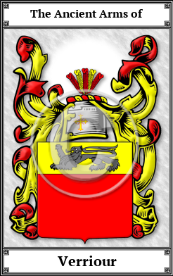 Verriour Family Crest Download (JPG)  Book Plated - 150 DPI