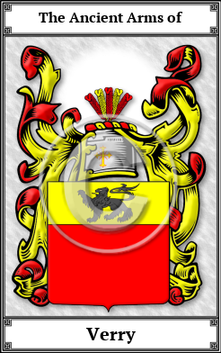Verry Family Crest Download (JPG) Book Plated - 600 DPI