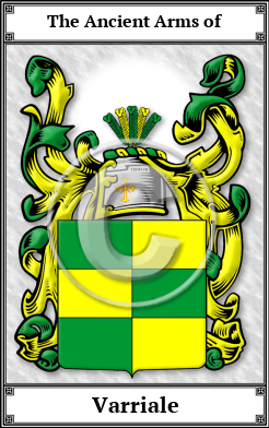 Varriale Family Crest Download (JPG) Book Plated - 600 DPI