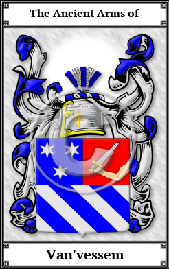 Van'vessem Family Crest Download (JPG) Book Plated - 600 DPI