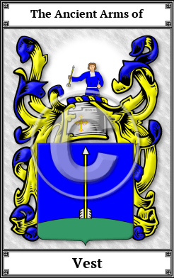 Vest Family Crest Download (JPG)  Book Plated - 150 DPI