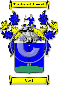 Vest Family Crest Download (jpg) Legacy Series - 150 DPI
