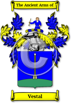 Vestal Family Crest Download (JPG) Legacy Series - 300 DPI