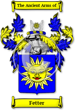 Fetter Family Crest Download (jpg) Legacy Series - 150 DPI