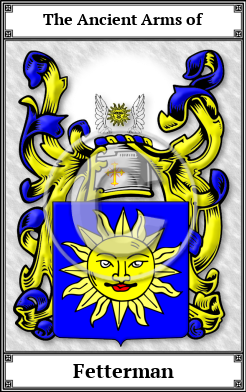 Fetterman Family Crest Download (JPG)  Book Plated - 150 DPI