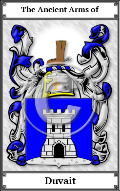 Duvait Family Crest Download (JPG)  Book Plated - 150 DPI
