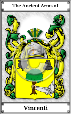 Vincenti Family Crest Download (JPG)  Book Plated - 150 DPI