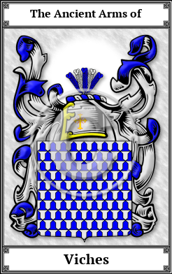 Viches Family Crest Download (JPG)  Book Plated - 150 DPI