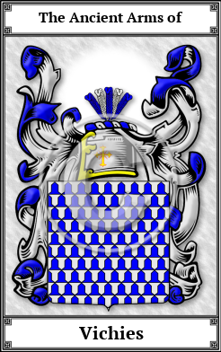 Vichies Family Crest Download (JPG)  Book Plated - 150 DPI