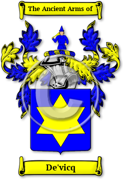 De'vicq Family Crest Download (jpg) Legacy Series - 150 DPI