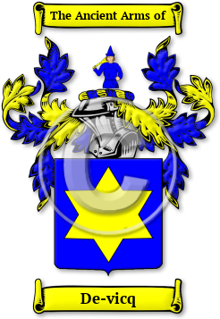 De-vicq Family Crest Download (jpg) Legacy Series - 150 DPI