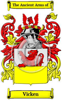 Vicken Family Crest Download (JPG) Heritage Series - 600 DPI