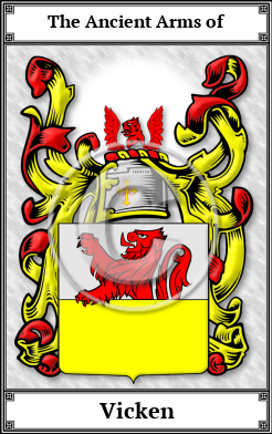 Vicken Family Crest Download (JPG)  Book Plated - 150 DPI