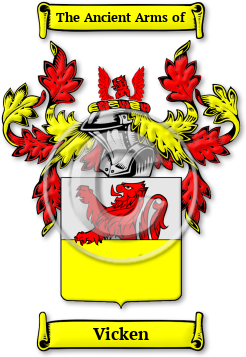 Vicken Family Crest Download (jpg) Legacy Series - 150 DPI