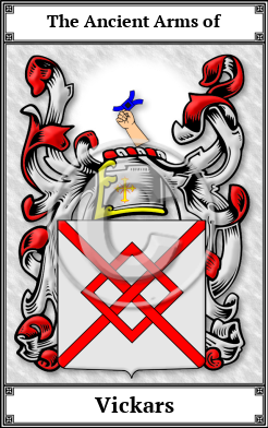 Vickars Family Crest Download (JPG) Book Plated - 600 DPI