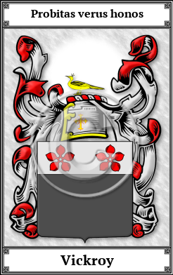 Vickroy Family Crest Download (JPG) Book Plated - 600 DPI