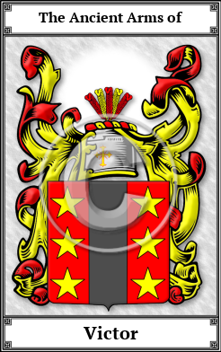 Victor Family Crest Download (JPG)  Book Plated - 150 DPI