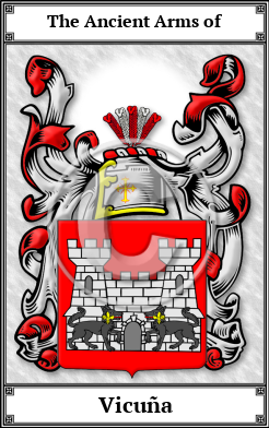 Vicuña Family Crest Download (JPG)  Book Plated - 150 DPI