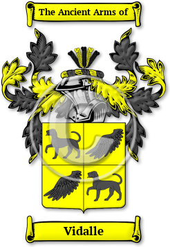 Vidalle Family Crest Download (jpg) Legacy Series - 150 DPI
