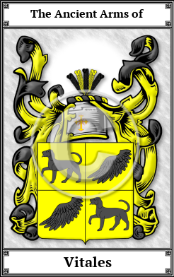 Vitales Family Crest Download (JPG)  Book Plated - 150 DPI