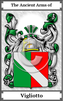 Vigliotto Family Crest Download (JPG) Book Plated - 600 DPI