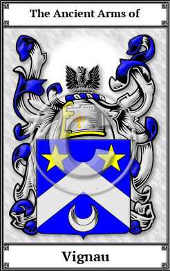 Vignau Family Crest Download (JPG)  Book Plated - 150 DPI