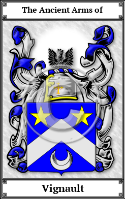 Vignault Family Crest Download (JPG) Book Plated - 600 DPI