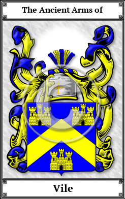 Vile Family Crest Download (JPG)  Book Plated - 150 DPI