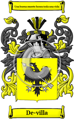 De-villa Family Crest Download (JPG) Heritage Series - 300 DPI