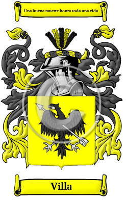 Villa Family Crest Download (JPG) Heritage Series - 600 DPI
