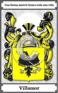 Villamor Family Crest Download (JPG)  Book Plated - 150 DPI