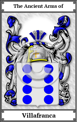 Villafranca Family Crest Download (JPG) Book Plated - 600 DPI