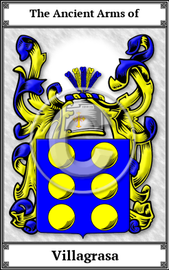 Villagrasa Family Crest Download (JPG) Book Plated - 600 DPI