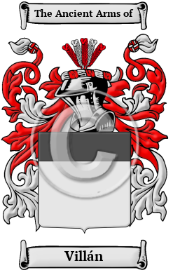 Villán Family Crest/Coat of Arms