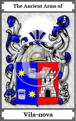 Vila-nova Family Crest Download (JPG)  Book Plated - 150 DPI