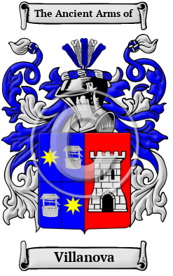 Villanova Family Crest/Coat of Arms