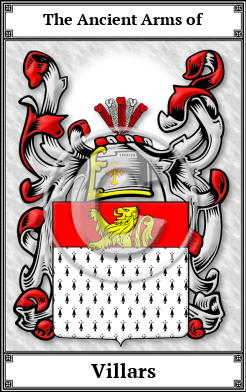 Villars Family Crest Download (JPG) Book Plated - 600 DPI