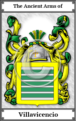Villavicencio Family Crest Download (JPG) Book Plated - 600 DPI