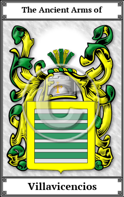 Villavicencios Family Crest Download (JPG)  Book Plated - 150 DPI